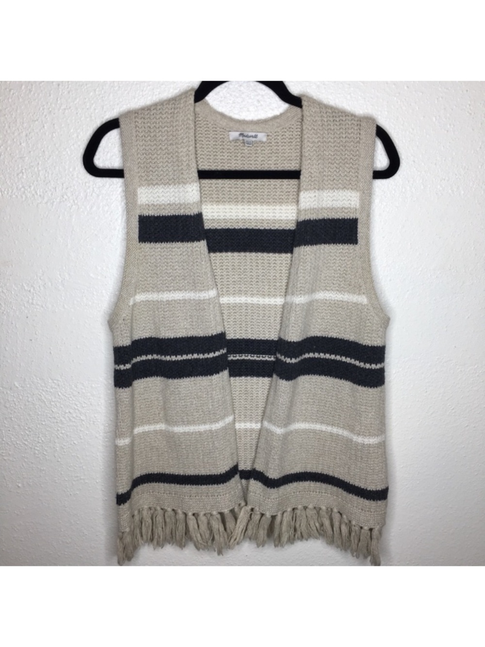 Madewell Coastward Fringe Sweater-Vest XS/S